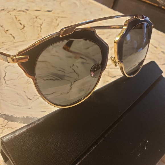 Dior So Real Brow Bar Aviator Sunglasses Rose #1 - Picture 6 of 16